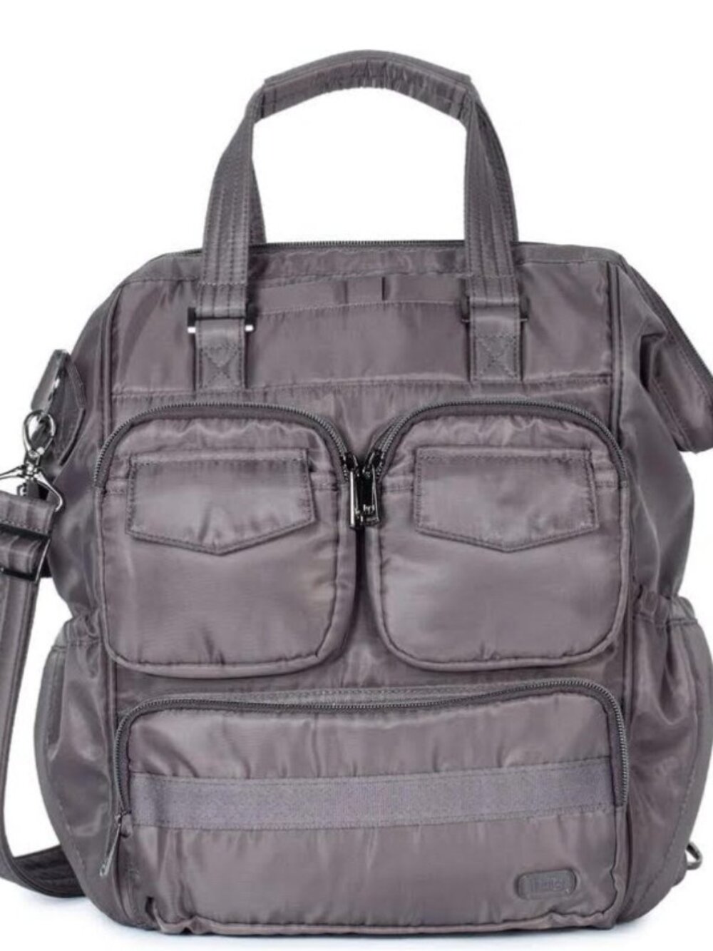 Lug Via 2 Convertible Tote Bag Backpack Gunmetal Grey